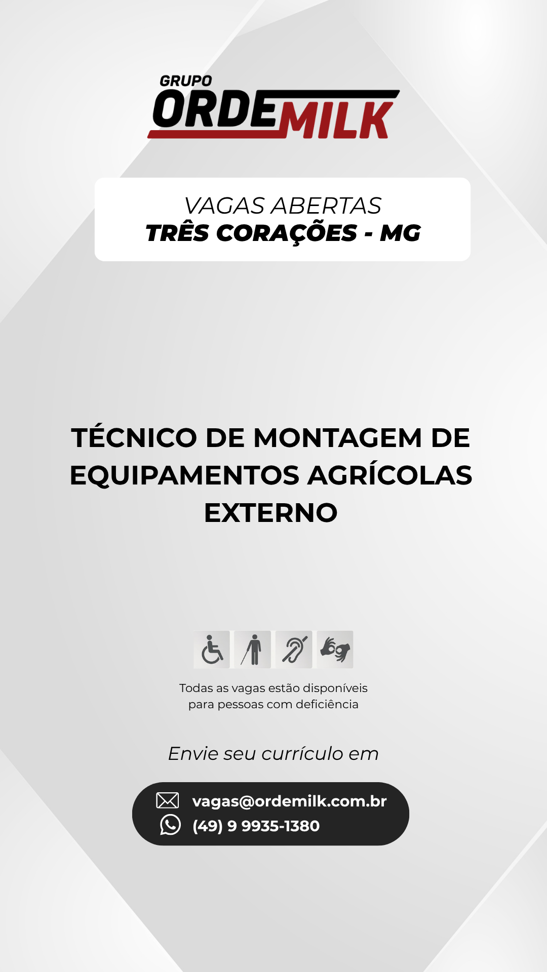 Vaga — Três Corações